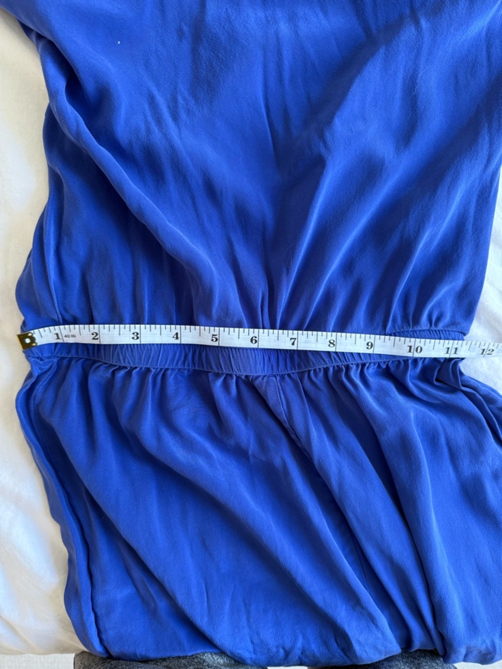 Vix Paula Hermanny 100% Silk Blue Halter Jumpsuit Size S Wide Leg Resort - Picture 7 of 9